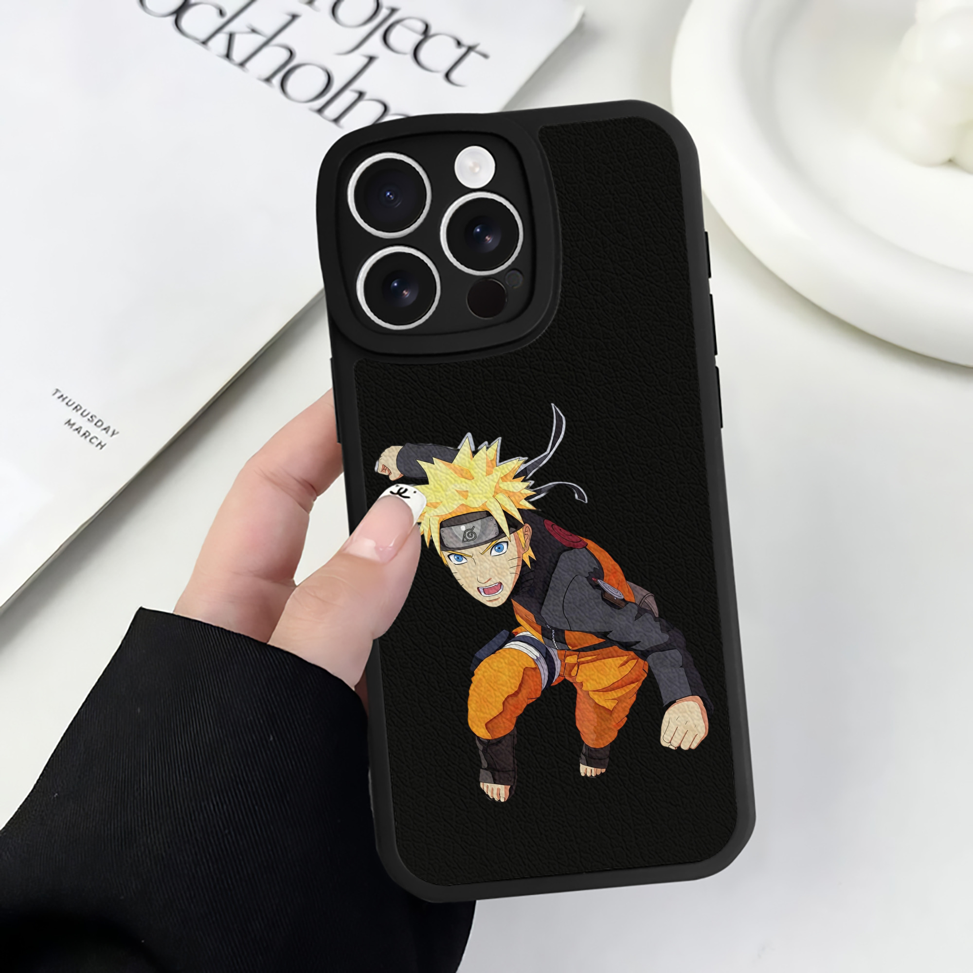 （画像用） NARUTO -ナルト- うずまき ナルト Uzumaki Naruto 【iPhone 16シリーズ対応】シリコンスマホケース（レザー調） 材質：シリコン